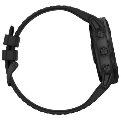 Часы Garmin Fenix 6X Pro Solar титановый серый DLC с черным ремешком