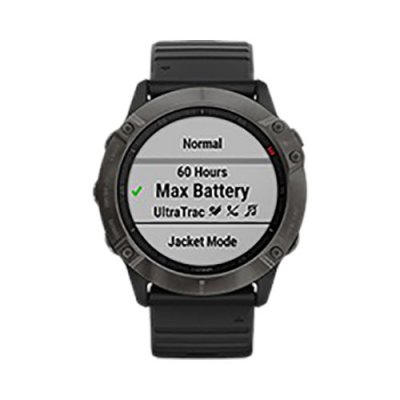 Часы Garmin Fenix 6X Pro Solar титановый серый DLC с черным ремешком