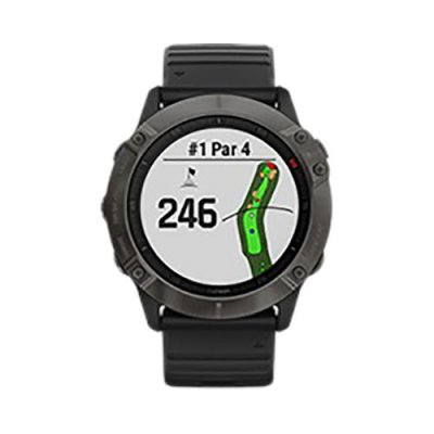 Часы Garmin Fenix 6X Pro Solar титановый серый DLC с черным ремешком