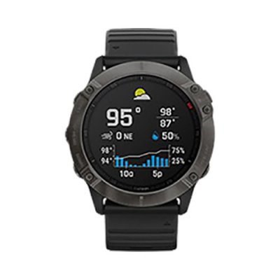 Часы Garmin Fenix 6X Pro Solar титановый серый DLC с черным ремешком