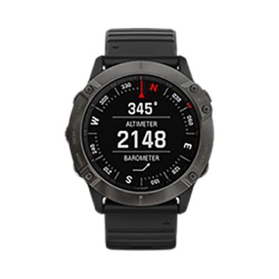Часы Garmin Fenix 6X Pro Solar титановый серый DLC с черным ремешком