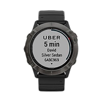 Часы Garmin Fenix 6X Pro Solar титановый серый DLC с черным ремешком