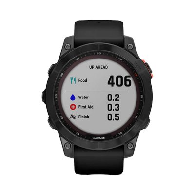Часы Garmin Fenix 7 Solar серый с черным ремешком