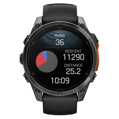 Часы Garmin Fenix 8 Slate Gray 47mm c черным ремешком