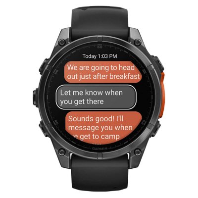 Часы Garmin Fenix 8 Slate Gray 47mm c черным ремешком